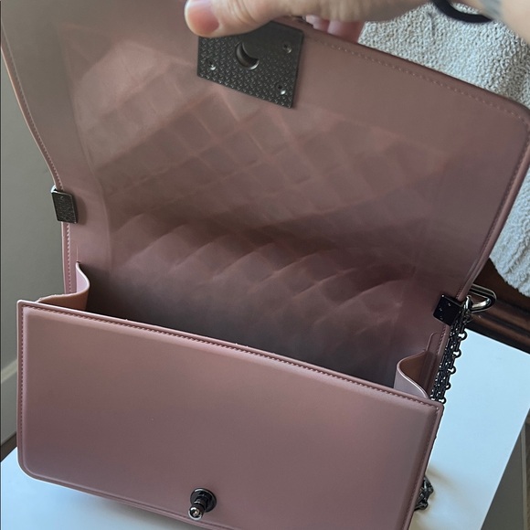 Pink Quilted Chain Shoulder Bag - Picture 5 of 7